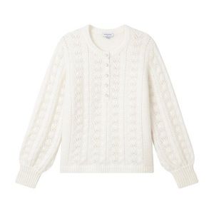 Petite Studio Paisley Mohair Sweater-Ivory NEW WITH TAG